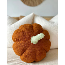 Load image into Gallery viewer, Jumbo Sherpa Orange Pumpkin Pillow