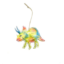 Load image into Gallery viewer, Triceratops Ornament- Painted