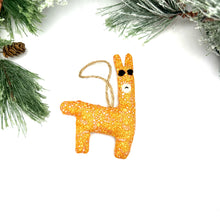 Load image into Gallery viewer, Llama Ornament- Orange Bubbles