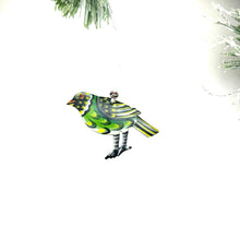 Load image into Gallery viewer, Standing Green Bird Ornament