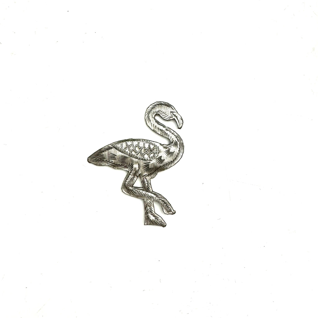 Steel Drum Flamingo Magnet