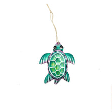 Load image into Gallery viewer, Painted Turtle Ornament- Green