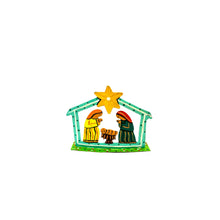 Load image into Gallery viewer, Small Painted Nativity - Turquoise