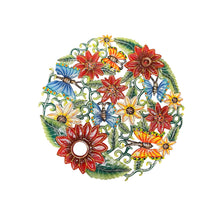 Load image into Gallery viewer, Butterfly and Flowers Oil Drum Top Wall Art