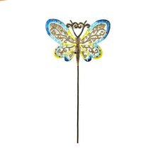 Load image into Gallery viewer, Blue-Yellow Butterfly Garden Stake