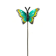 Load image into Gallery viewer, Turquoise Green Butterfly Garden Stake