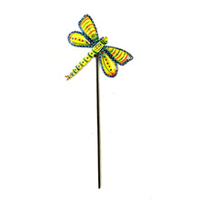 Load image into Gallery viewer, Yellow Dragonfly Garden Stake