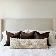 Load image into Gallery viewer, Verona Oversized Lumbar Pillow Cover – Neutral Textured Bed Pillow