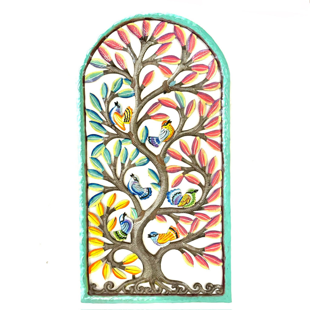 Jumbo Arch Tree with Birds- Pink and Blue