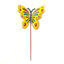 Load image into Gallery viewer, Yellow Butterfly Garden Stake