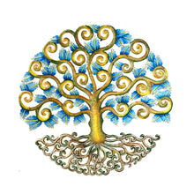 Load image into Gallery viewer, Whimsy Blue Tree of Life- Green Accents