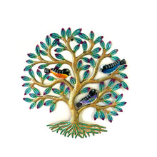 Load image into Gallery viewer, Turquoise Blue Three Birds Tree of Life