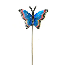 Load image into Gallery viewer, Pink Blue Butterfly Garden Stake