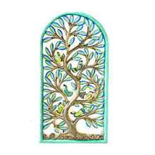 Load image into Gallery viewer, Jumbo Arch Tree of Life with Birds- Turquoise