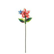 Load image into Gallery viewer, Red Flower with Butterfly Garden Stake