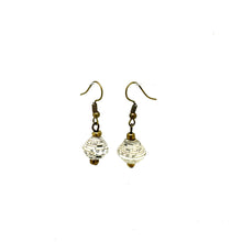 Load image into Gallery viewer, Cereal Box Bead Earrings- Graphic Black and White
