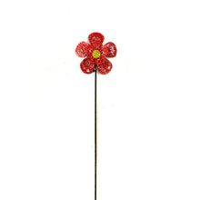 Load image into Gallery viewer, 3-D Red and Yellow Flower Garden Stake