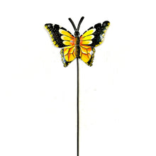 Load image into Gallery viewer, Black and Yellow Butterfly Garden Stake