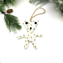 Load image into Gallery viewer, Little Bear Ornament- Gold Dots