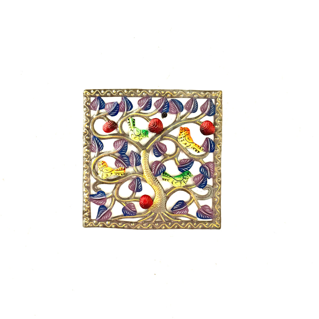 Small Square Birds with Red Fruit