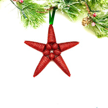 Load image into Gallery viewer, Jumbo Cereal Box Star Ornament- Red Glitter