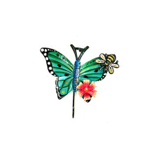 Load image into Gallery viewer, Turquoise Butterfly and Bee Wall Hook 2