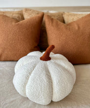 Load image into Gallery viewer, Jumbo Sherpa Cream Pumpkin Pillow