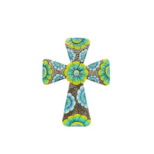 Load image into Gallery viewer, Painted Floral Cross- Style 2