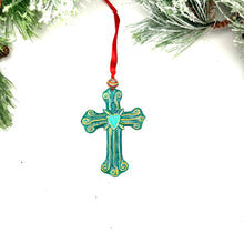 Load image into Gallery viewer, Green Cross Ornament