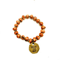 Load image into Gallery viewer, Ceramic Coin Bracelet - Seize the Day