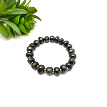 Load image into Gallery viewer, Hematite Look Ceramic Bracelet
