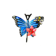 Load image into Gallery viewer, Blue Butterfly and Bee Wall Hook