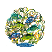 Load image into Gallery viewer, Blue-Green Fish Round