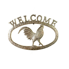 Load image into Gallery viewer, Brushed Metal Welcome Rooster
