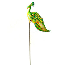 Load image into Gallery viewer, Green Peacock Garden Stake