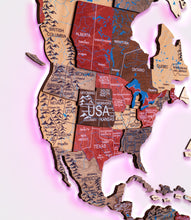 Load image into Gallery viewer, 3D LED Wooden World Map 3.0 Fusion