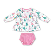 Load image into Gallery viewer, Christmas tree tunic bummies baby girls clothing