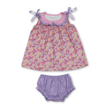 Load image into Gallery viewer, Sleeveless floral tunic bummies baby girls summer clothes