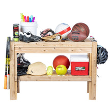 Load image into Gallery viewer, 2 Tier Adjustable Cedar Wood Multipurpose Storage Shelves - Made In USA
