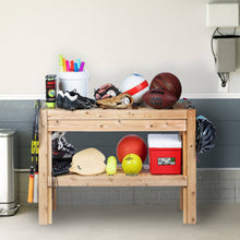 Load image into Gallery viewer, 2 Tier Adjustable Cedar Wood Multipurpose Storage Shelves - Made In USA