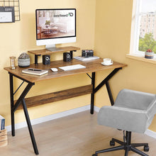 Load image into Gallery viewer, Modern 47-inch Home Office Laptop Computer Desk with Moveable Top Shelf