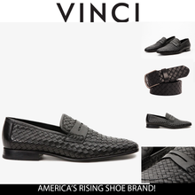 Load image into Gallery viewer, The Grand Woven Leather Black  Men Shoe Penny Loafer