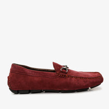 Load image into Gallery viewer, The Bari Burgundy Suede Leather Bit Drive Loafer Men  Shoe