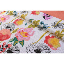 Load image into Gallery viewer, Full / Queen Cotton Quilt Set Multi-Color Floral Pattern