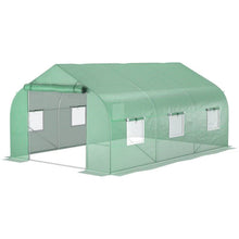 Load image into Gallery viewer, 11.5 ft x 9.8 ft. Greenhouse with Green PE Cover and Heavy Duty Steel Frame