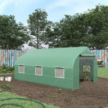 Load image into Gallery viewer, 11.5 ft x 9.8 ft. Greenhouse with Green PE Cover and Heavy Duty Steel Frame