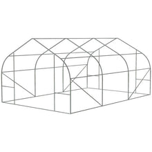 Load image into Gallery viewer, 11.5 ft x 9.8 ft. Greenhouse with Green PE Cover and Heavy Duty Steel Frame