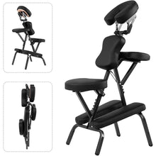 Load image into Gallery viewer, Black Portable Massage Tattoo Chair with Carrying Bag