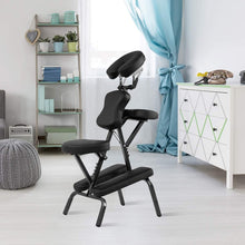 Load image into Gallery viewer, Black Portable Massage Tattoo Chair with Carrying Bag