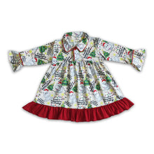 Load image into Gallery viewer, Hippopotamus sleepwear kids girls Christmas nightgown